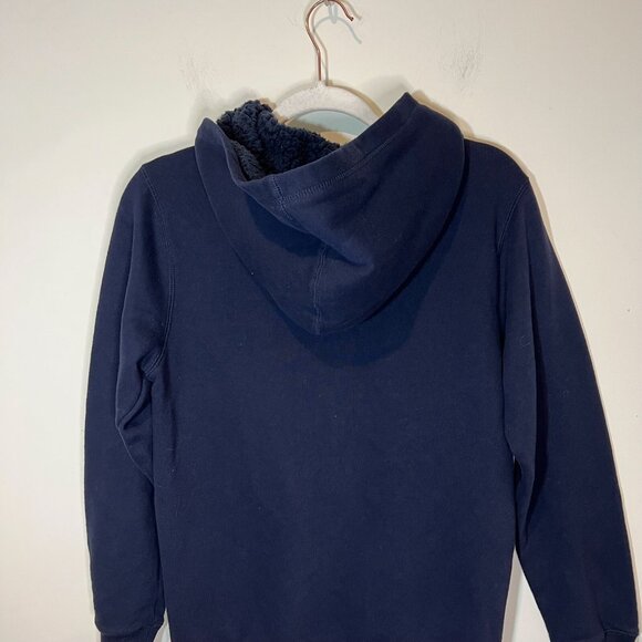 Nautica Boys Full Zip Up Sherpa Lined Hoodie Sweatshirt Navy Red XL 18/20 - Picture 5 of 8